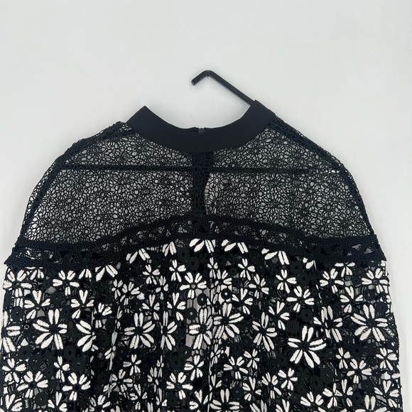 Self-Portrait Antoinette Guipure Mixed Floral Lace Sheer Top Romantic Blouse - Picture 1 of 9